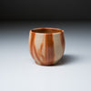 Bizen Pottery Regular Sake Cup with Wooden Box - White Hidasuki / 備前焼 ぐい呑み