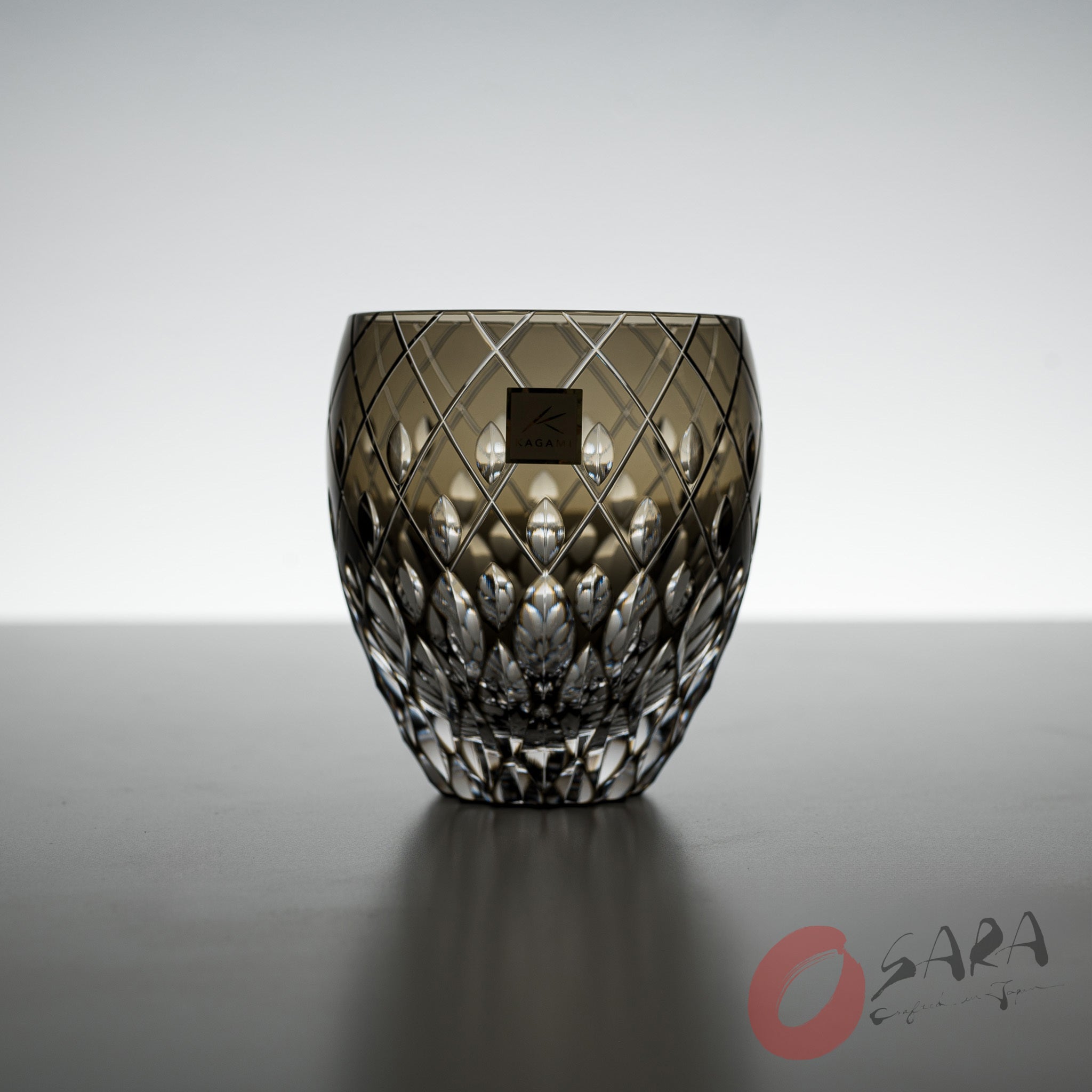 KAGAMI Crystal Multilayer Coloured Round Rock Glass - Enrai / 遠雷