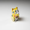 Kutani Ware Animal Ornament - Yellow Begging Cat ”Lemon” / 九谷焼 招き猫