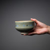 Kyo Kiyomizu Ware Handmade Matcha Bowl - Grey Sansai / 京焼・清水焼き 抹茶碗