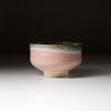 Kyo Kiyomizu Ware Handmade Matcha Bowl - Oribe Pink / 京焼・清水焼き 抹茶碗