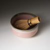 Kyo Kiyomizu Ware Handmade Matcha Bowl - Oribe Pink / 京焼・清水焼き 抹茶碗