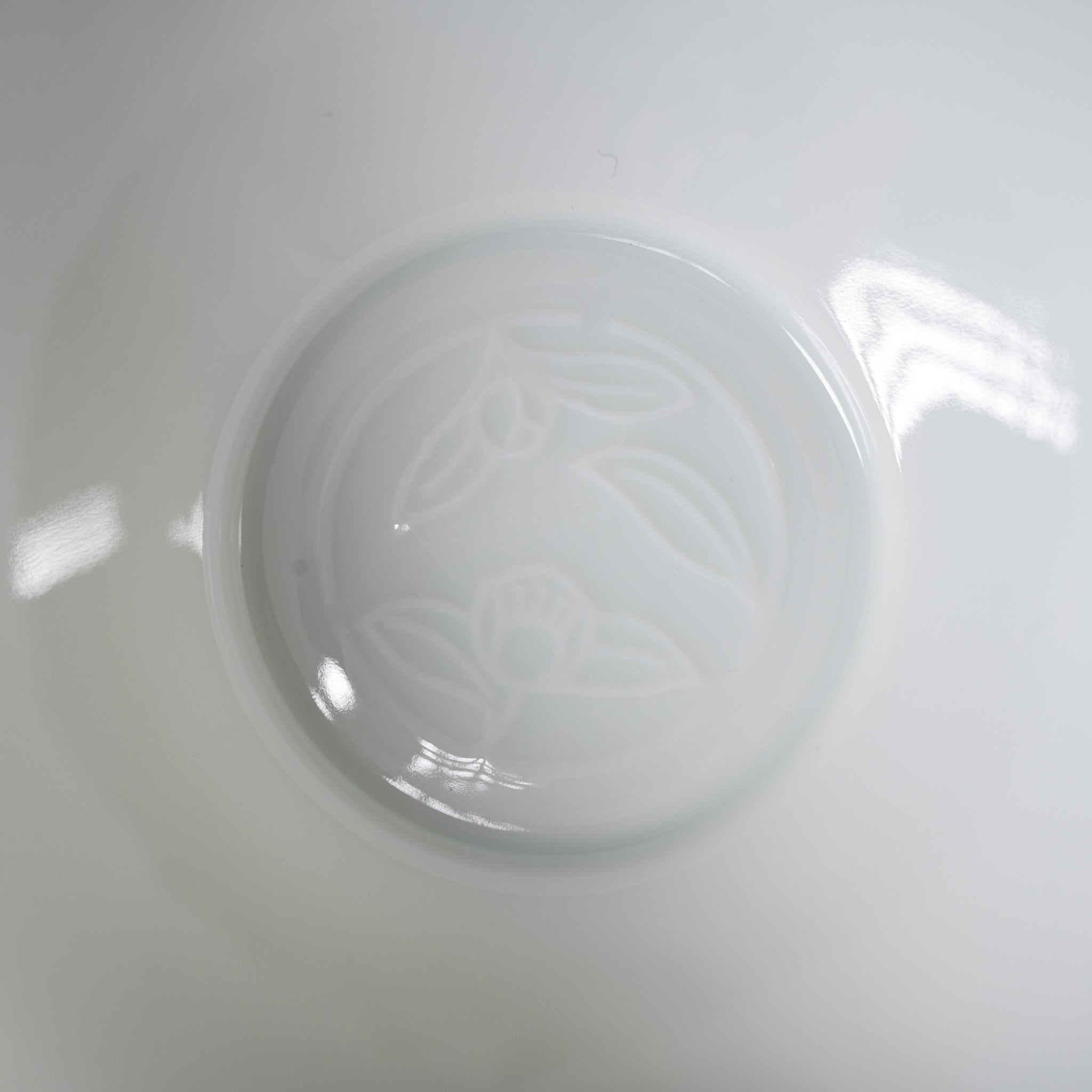 Kyo Kiyomizu Ware Hand made Cup & Saucer Set - Pure White / 京焼・清水焼き