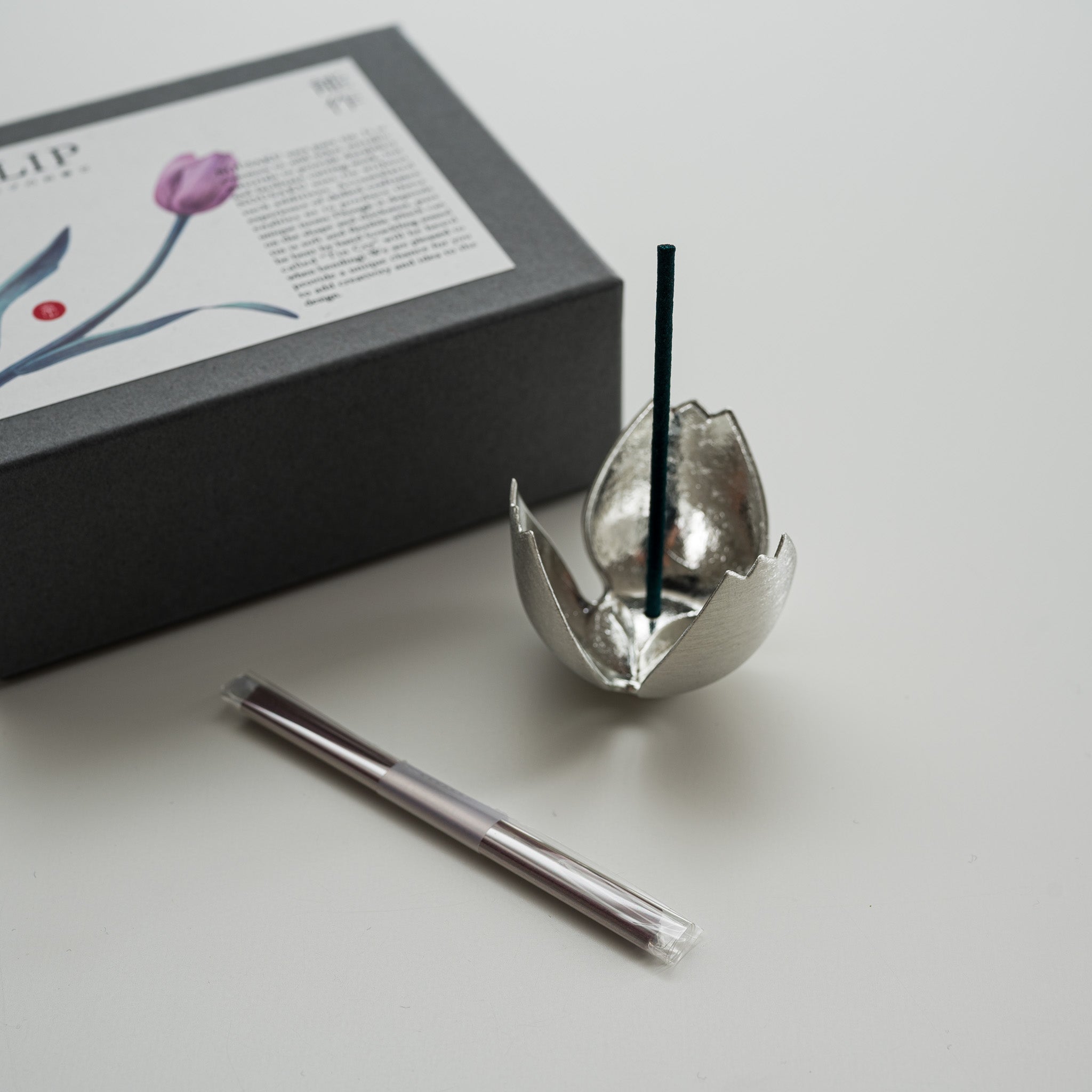 NOUSAKU Tin Incense Stand - Tulip / 能作 香立て