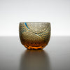 Yamada Glass - Crystal Glass Sake Cups - Wave - Amber Blue