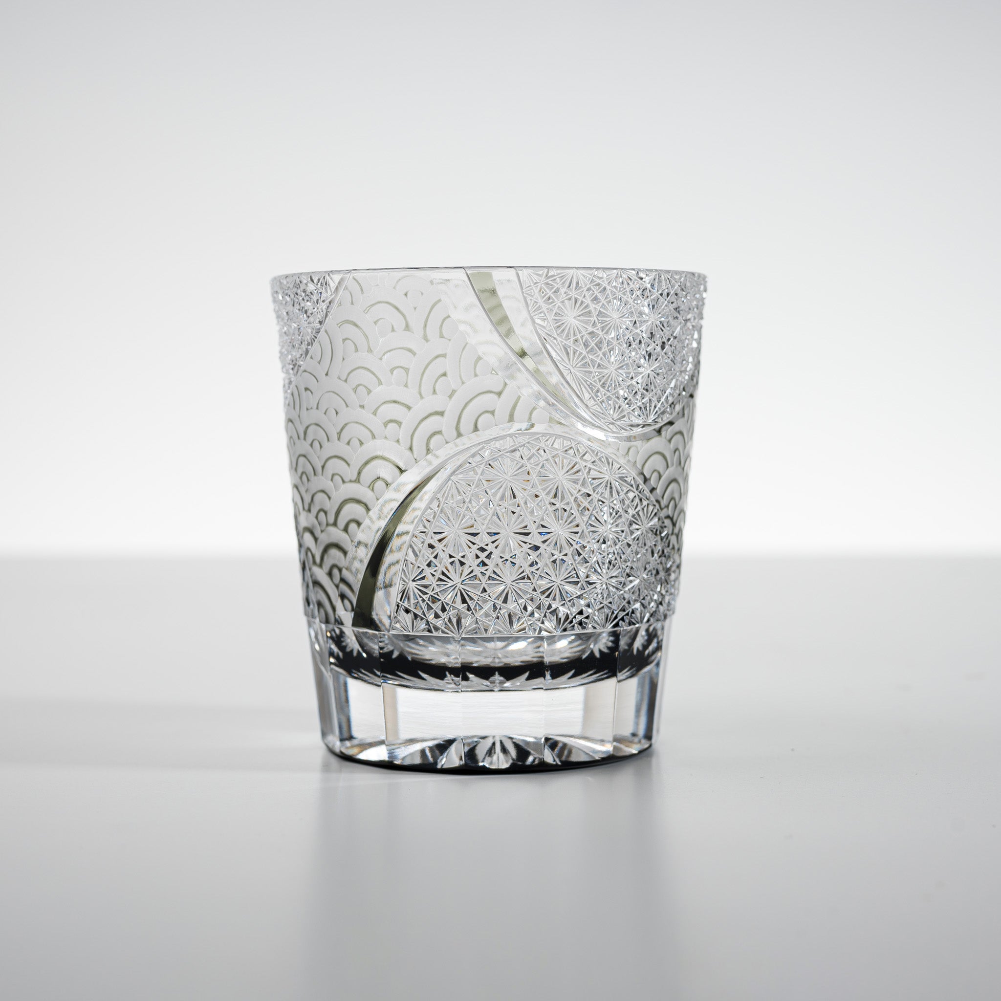 Yamada Glass - Crystal Glass Rock Glass - Wave - Black