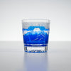 Yamada Glass - Crystal Glass Rock Glass - Mt Fuji - Blue