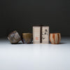 Bizen Pottery Regular Sake Cup with Wooden Box - Goma / 備前焼 ぐい呑み