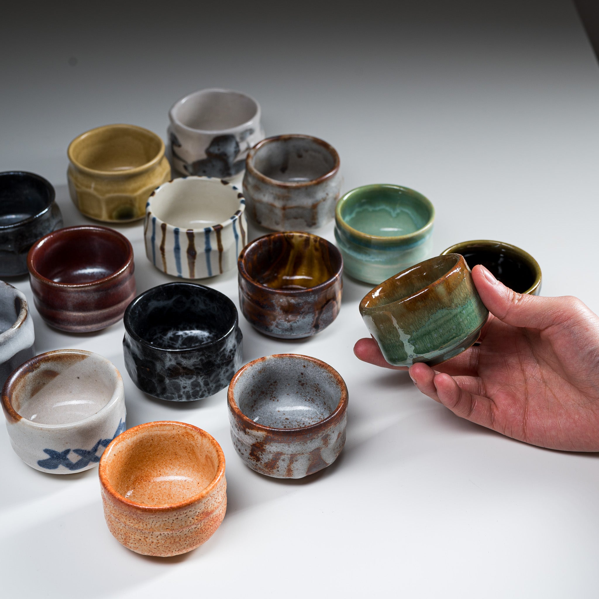 Mino ware Pottery Sake Cup / Teacup - Tokusa / 美濃焼き ぐい呑み