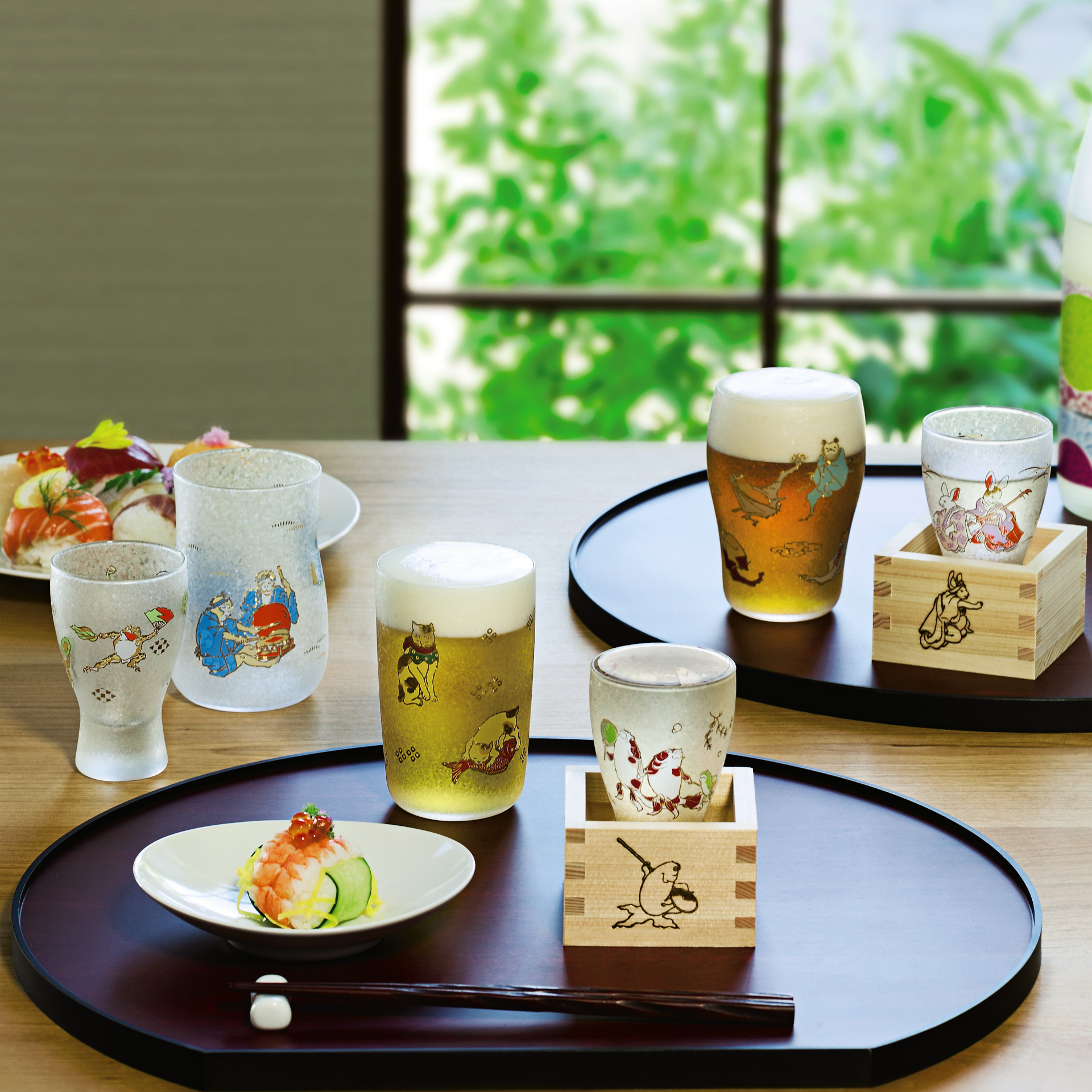 Lucky Animals Masuzake / Sake Cup with Wooden Masu - Frog / カエル