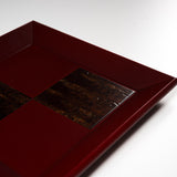 Tomioka Cherry Bark Square Tray 20 cm - Benizakura / 富岡商店 樺細工