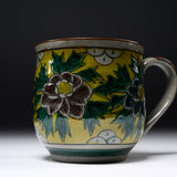 Kutani ware Mug Cup - Yoshidaya Peony / 九谷焼 湯呑み