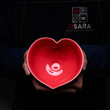 INOME Heart Handmade Matcha Bowl - Imayou-iro : 今様色 / 小野 穣 猪目茶碗