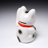 Tokoname Ware Lucky Cat Ornament - Left Hand - 13 cm / 常滑焼 招き猫
