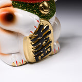 Tokoname Ware Lucky Cat Ornament - Left Hand - 16 cm / 常滑焼 招き猫