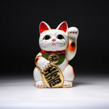 Tokoname Ware Lucky Cat Ornament - Left Hand - 22.5 cm / 常滑焼 招き猫