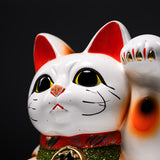 Tokoname Ware Lucky Cat Ornament - Left Hand - 22.5 cm / 常滑焼 招き猫