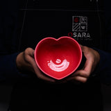 INOME Heart Handmade Matcha Bowl - Koi-iro : 恋色 / 小野 穣 猪目茶碗