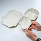 Wakasama Kiln Kinari Lotus Plate - Three Size Options / わかさま陶芸