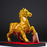 Kutani Ware Animal Ornament - Golden Horse / 九谷焼