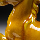 Kutani Ware Animal Ornament - Golden Horse / 九谷焼