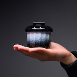 Mino ware Chawanmushi Bowl With Lid - Black Gradient / 茶碗蒸し碗