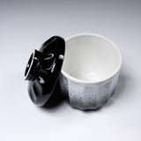 Mino ware Chawanmushi Bowl With Lid - Black Gradient / 茶碗蒸し碗