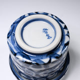 Mino ware Chawanmushi Bowl With Lid - Blue Ink / 茶碗蒸し碗