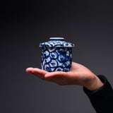 Mino ware Chawanmushi Bowl With Lid - Blue Ink / 茶碗蒸し碗