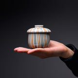 Mino ware Chawanmushi Bowl With Lid - Warm Tokusa / 茶碗蒸し碗