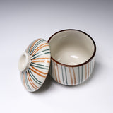 Mino ware Chawanmushi Bowl With Lid - Warm Tokusa / 茶碗蒸し碗