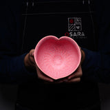 INOME Heart Handmade Matcha Bowl - Sakura Coral : 桜珊瑚 / 小野 穣 猪目茶碗