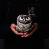 Shigaraki Ware Lucky Owl Ornament "Milo" - 10.5 cm / 信楽焼 フクロウ