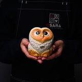 Shigaraki Ware Lucky Owl Ornament "Chai" - 10.5 cm / 信楽焼 フクロウ