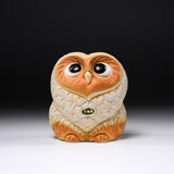 Shigaraki Ware Lucky Owl Ornament "Chai" - 10.5 cm / 信楽焼 フクロウ