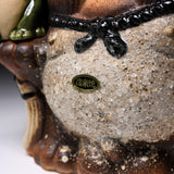 Shigaraki Ware Lucky Raccoon Ornament - Friendly Raccoon Grey - 26 cm / 信楽焼 たぬき