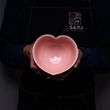 INOME Heart Handmade Matcha Bowl - Nadeshiko Golden Line : 撫子金縁 / 小野 穣 猪目茶碗