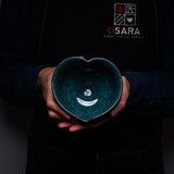 INOME Heart Handmade Matcha Bowl - Jadeite : 翠玉 / 小野 穣 猪目茶碗