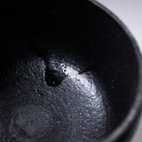 Mino ware Handmade Matcha Bowl with Spout - Black Pottery / 抹茶碗