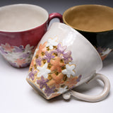 MARUKO Seto Ware Flower Mug Cup - 3 Options / 瀬戸焼 マグカップ