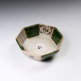 MARUKO Seto Ware Octagon Bowl - Shino Oribe / 瀬戸焼 浅鉢