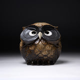 Shigaraki Ware Lucky Owl Ornament  "Dodo" - 16.5 cm / 信楽焼 フクロウ
