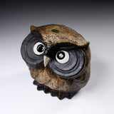 Shigaraki Ware Lucky Owl Ornament  "Dodo" - 16.5 cm / 信楽焼 フクロウ