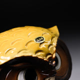 Shigaraki Ware Lucky Owl Ornament  "Sunny" - 16.5 cm / 信楽焼 フクロウ