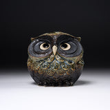 Shigaraki Ware Lucky Owl Ornament  "Sofie" - 10.5 cm / 信楽焼 フクロウ
