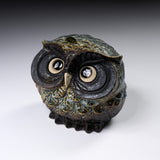 Shigaraki Ware Lucky Owl Ornament  "Sofie" - 10.5 cm / 信楽焼 フクロウ