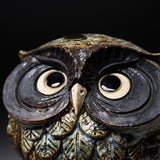 Shigaraki Ware Lucky Owl Ornament  "Sofie" - 10.5 cm / 信楽焼 フクロウ