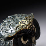 Shigaraki Ware Lucky Owl Ornament  "Sofie" - 10.5 cm / 信楽焼 フクロウ
