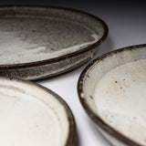MARUKO Seto Ware Rim Plate - Kohiki Ivory - 3 Options / 瀬戸焼 浅皿