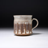 MARUKO Seto Ware Mug Cup - Carved Ridges Beige / 瀬戸焼 マグカップ